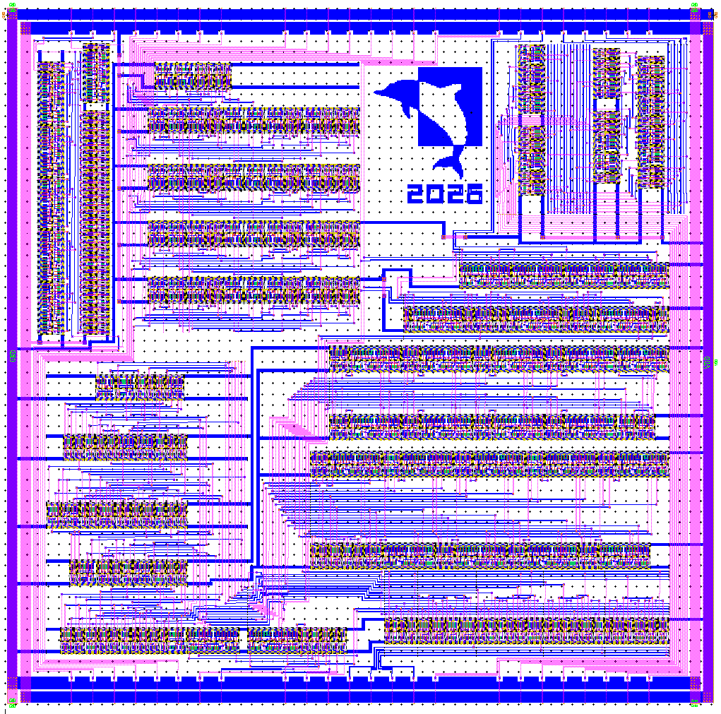 Layout of the complete IC design